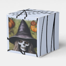 Caja Para Regalos Asustada bruja de Skeleton por una espeluznante fi