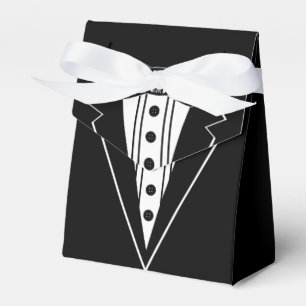 Caja Para Regalos Ataque de remolque negro y blanco con tux