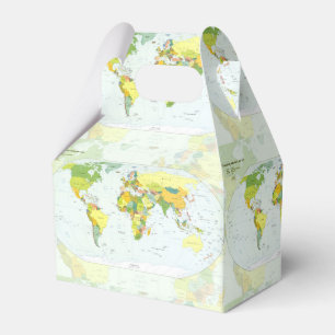 Caja Para Regalos Atlas del País del Mapa Mundial
