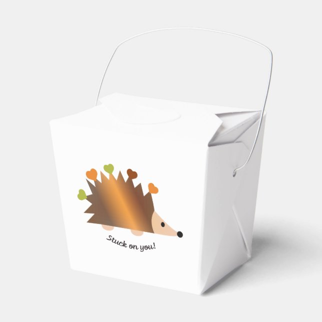 Caja Para Regalos Atrapado sobre ti Erizo y Corazones (Front Side)