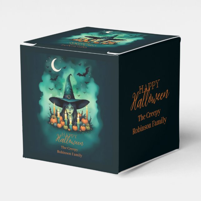 Caja Para Regalos Attractive & Mystical Halloween Witch Conjures (Costado Anverso)