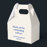 Caja Para Regalos Audaz Personalizado de Marfil Azul Cute Bat Mitzva<br><div class="desc">Tipografía Negra Personalizado Azul Marfil Cute Bat Mitzvah Gracias Caja De Favor</div>