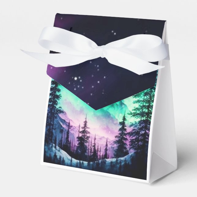 Caja Para Regalos Aurora Celestial Borealis Luces del Norte Vivid (Front Side)