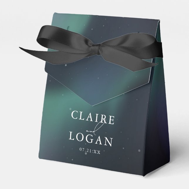 Caja Para Regalos Aurora Northern Lights Wedding (Front Side)