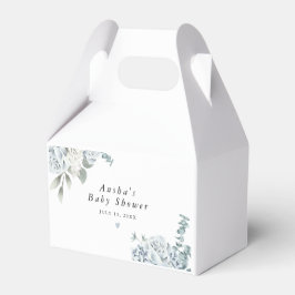 Caja Para Regalos AUSHA Dusty Blue Floral Boy Baby Shower