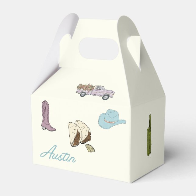 Caja Para Regalos Austin Wedding Favor Box (Front Side)