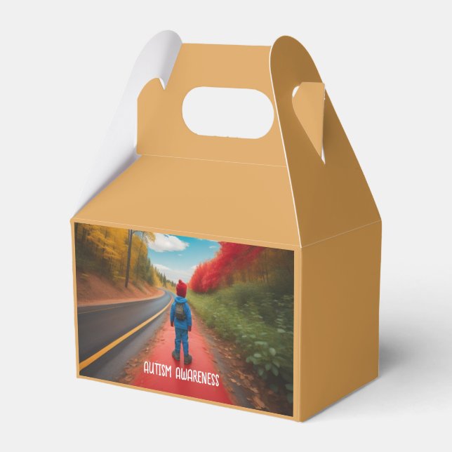 Caja Para Regalos Autism Awareness Gable Favor Box (Front Side)