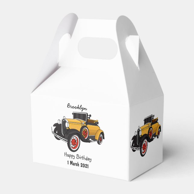 Caja Para Regalos Auto amarillo clásico 1931 (Front Side)