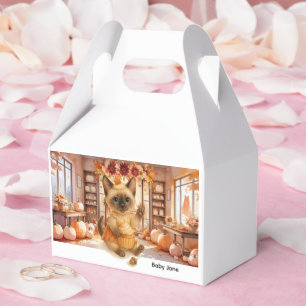 Caja Para Regalos Autumn Baby Shower para los amantes del gato