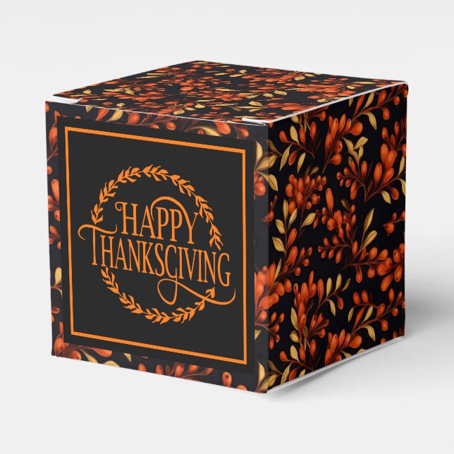 Caja Para Regalos Autumn Berries Favor Gift Box (Costado Anverso)