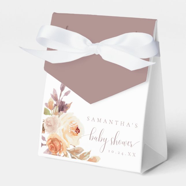 Caja Para Regalos Autumn Boho Floral Rustic Baby Shower (Front Side)