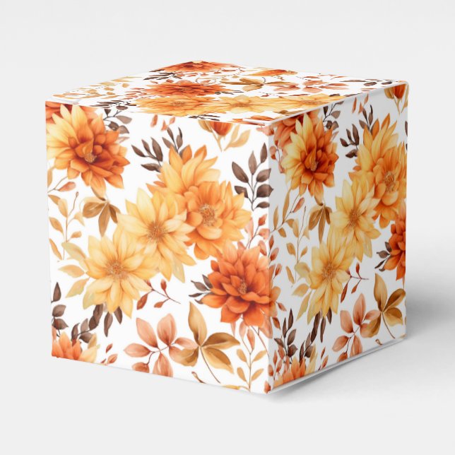 Caja Para Regalos Autumn Flowers Favor Gift Box (Costado Anverso)