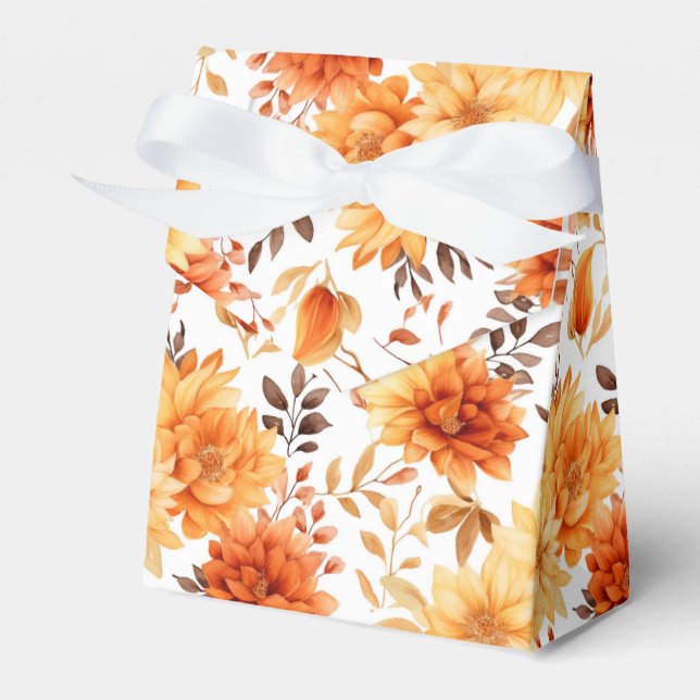 Caja Para Regalos Autumn Flowers Favor Gift Box (Front Side)