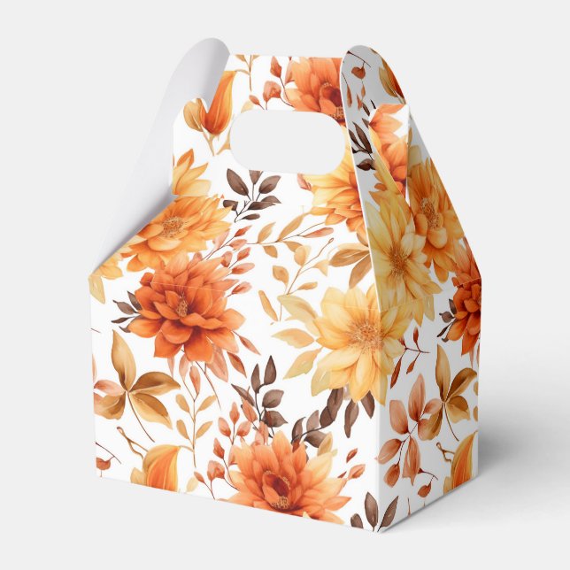 Caja Para Regalos Autumn Flowers Favor Gift Box (Front Side)