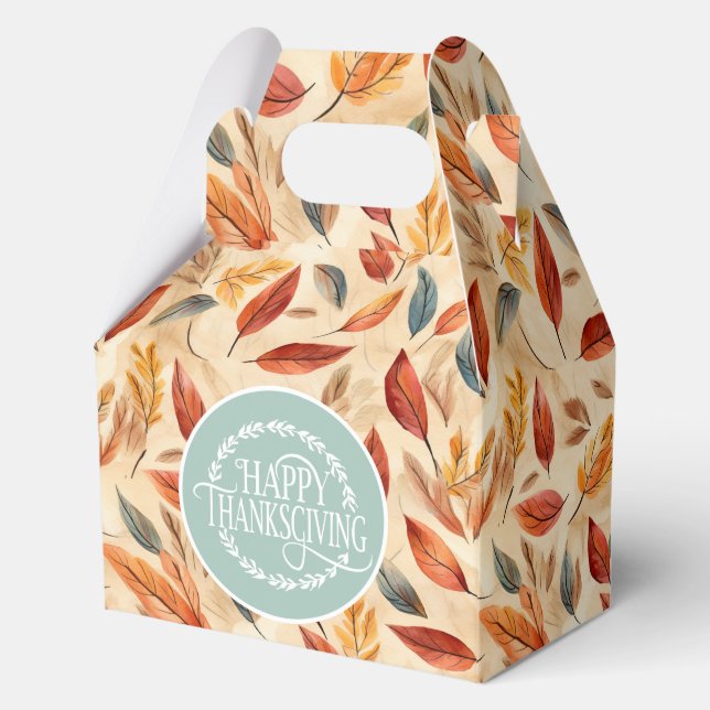 Caja Para Regalos Autumn Leaves Favor Gift Box (Anverso)