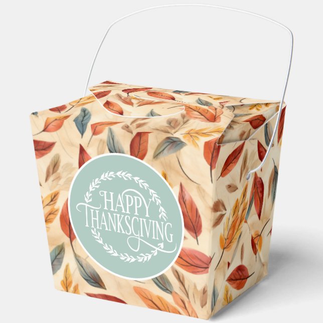 Caja Para Regalos Autumn Leaves Favor Gift Box (Anverso)