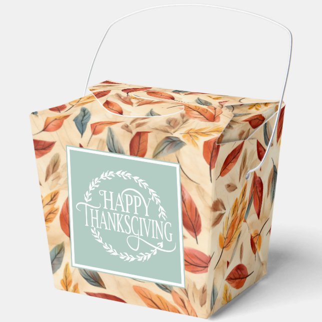 Caja Para Regalos Autumn Leaves Favor Gift Box (Anverso)