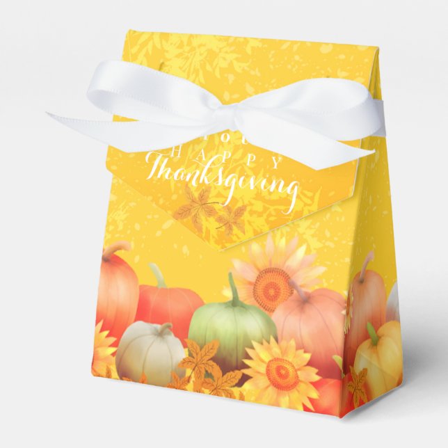 Caja Para Regalos Autumn Thanksgiving Mustard (Front Side)