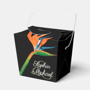 Caja Para Regalos Ave acuarela del paraíso