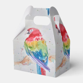Caja Para Regalos Ave de loro arcoiris Pájaro Cumpleaños Cake Favor