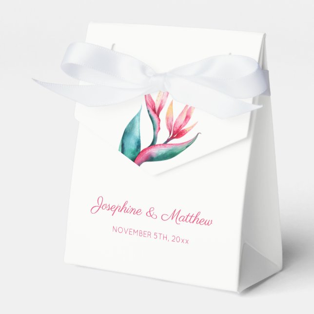 Caja Para Regalos Ave del Boda tropical del paraíso (Front Side)