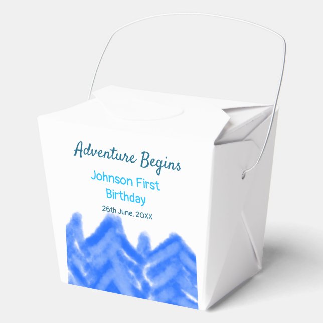 Caja Para Regalos Aventura azul Aqua empieza la primera montaña de c (Anverso)