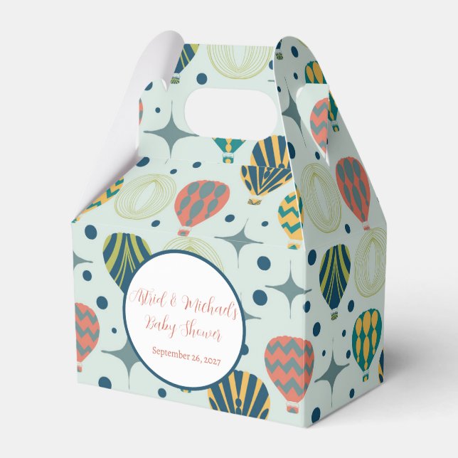 Caja Para Regalos Aventura espera la Baby Shower de Hot Air Balloon  (Front Side)