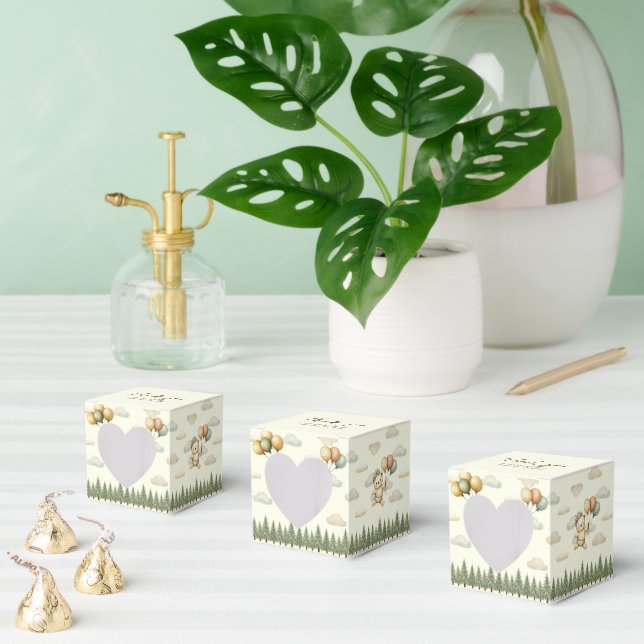 Caja Para Regalos Aventuras del oso flotante Baby Shower Gracias (Múltiple)