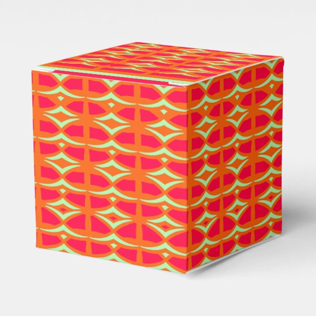Caja Para Regalos Aves minimalistas en la cuadrícula (Costado Anverso)
