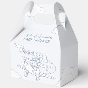 Caja Para Regalos Aviador Piloto Avión Baby Shower de carga preciada
