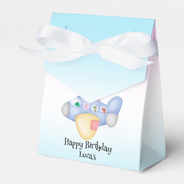 Caja Para Regalos Avión de dinosaurio lindo Niños estudiantes fiesta (Front Side)