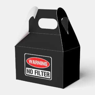 Caja Para Regalos Aviso No Filtro Gracioso Sarcástico Pun Peligro Ca