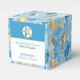 Caja Para Regalos Azul acuarela Starfish Margen de protección Bomba