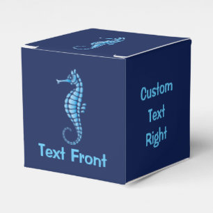 Caja Para Regalos Azul caballito de mar