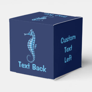 Caja Para Regalos Azul caballito de mar