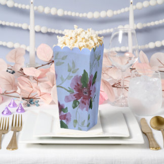 Caja Para Regalos Azul Claro Y Borgoña