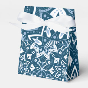 Caja Para Regalos Azul colorido del arte islámico sin foco