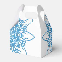Caja Para Regalos Azul copo de nieve