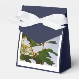 Caja Para Regalos Azul de la Marina Rosa Blanca