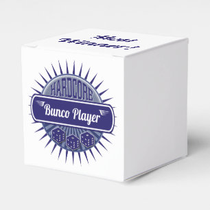 Caja Para Regalos Azul de los dados del jugador de Bunco del ganador