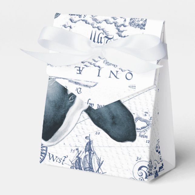 Caja Para Regalos Azul del mapa de Orca (Front Side)