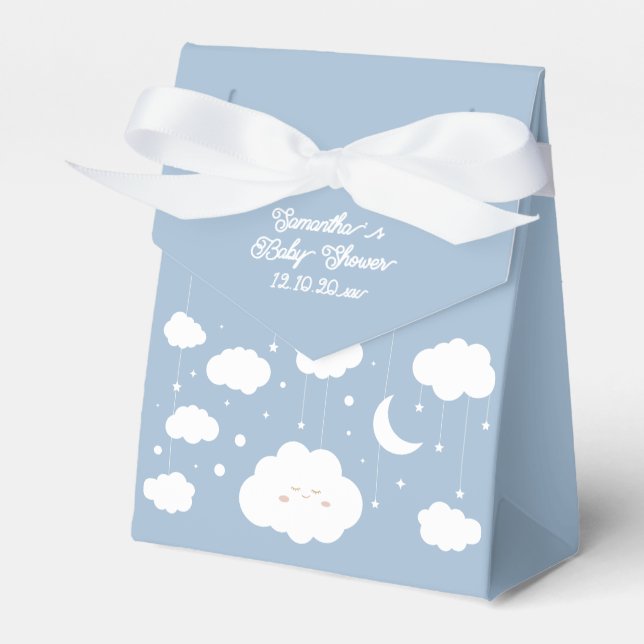 Caja Para Regalos Azul En La Nube 9 Baby Shower (Front Side)