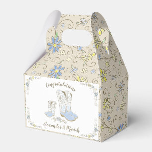 Caja Para Regalos Azul francés Bulldog Baby Shower francés