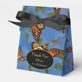 Caja Para Regalos Azul mariposa monarca de la boda otoño