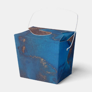 Caja Para Regalos Azul Naval Brillante y Salpicadura de Tinta de Cob