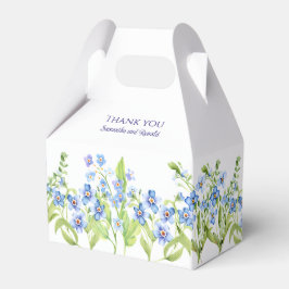 Caja Para Regalos Azul Olvídenme, no acuarela Boda Gracias