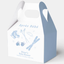 Azul Pastel Invierno Après Bébé Niño Esquí Baby Sh