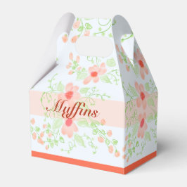 Caja Para Regalos Azul suave con rosa y Naranja