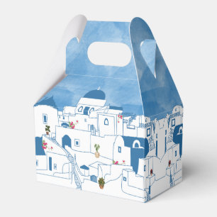 Caja Para Regalos Azul y color blanco Santorini Grecia