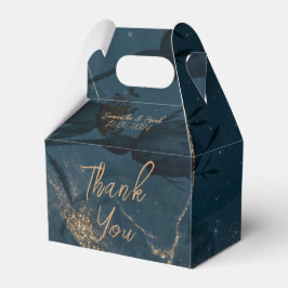 Caja Para Regalos Azul y dorado elegante